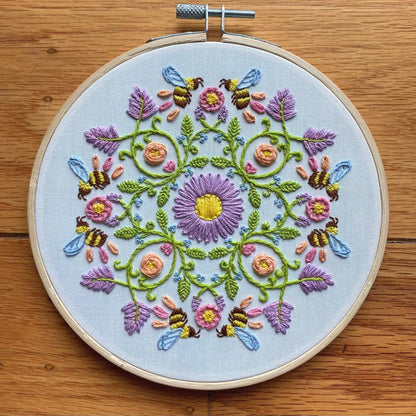 "Bee Mandala" Craft DIY Embroidery Kit