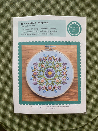 "Bee Mandala" Craft DIY Embroidery Kit
