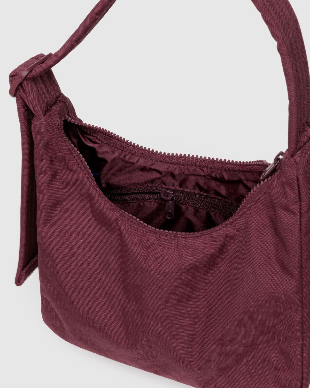 BAGGU Mini Nylon Shoulder Bag in Mahogany
