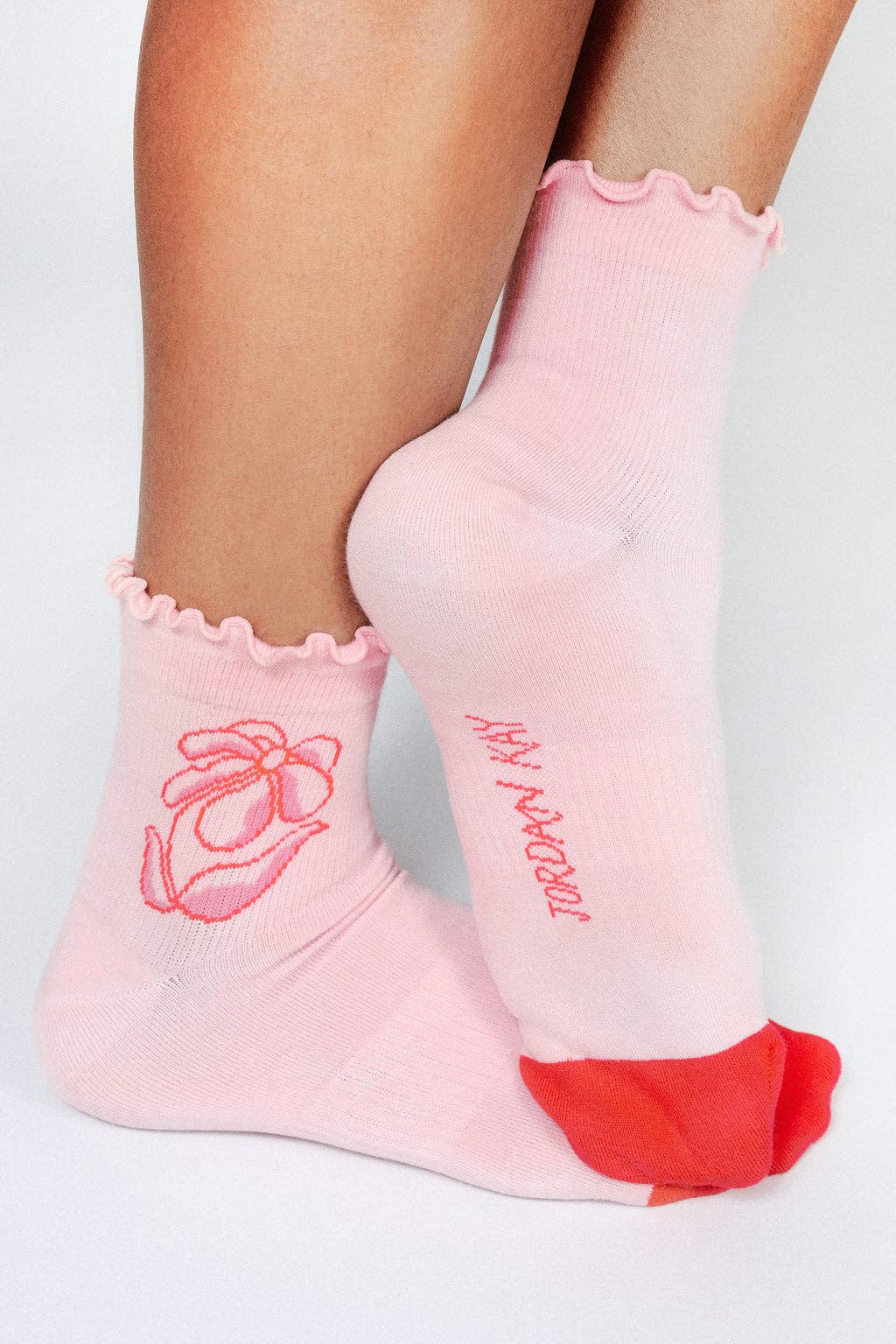 Flora Ruffle Ankle Socks by Jordan Kay (Women's Sizing)