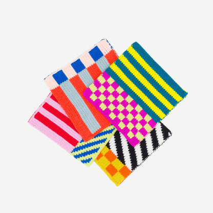 Pattern Patch Knit Coaster Set