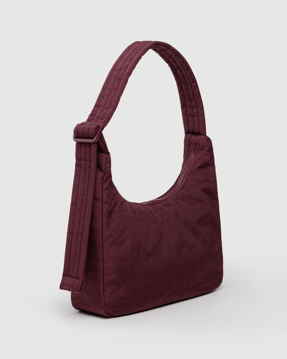 BAGGU Mini Nylon Shoulder Bag in Mahogany