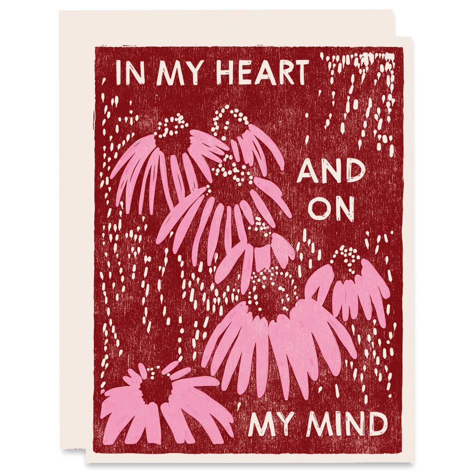 Coneflowers "In My Heart and on My Mind" Friendship Card
