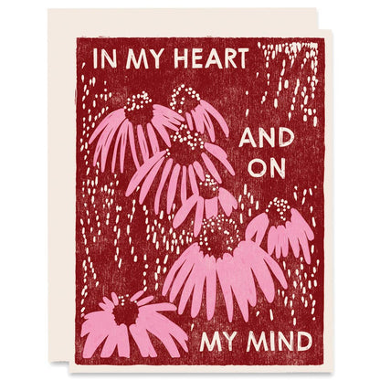 Coneflowers "In My Heart and on My Mind" Friendship Card