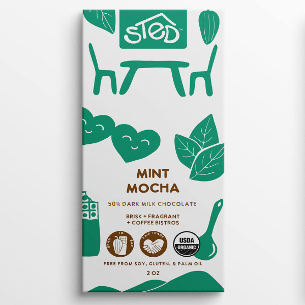 Sted Chocolate Full Size Bar: Mint Mocha
