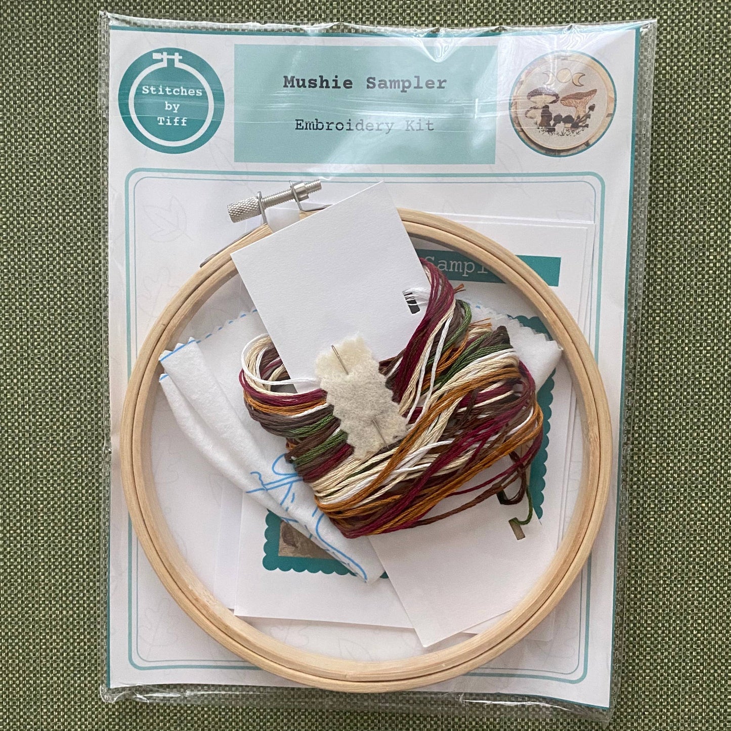 "Mushie Sampler" Craft DIY Embroidery Kit