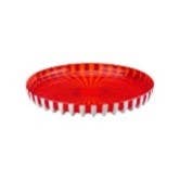 Pinstriped Plastic Circle Tray - Made in Italy