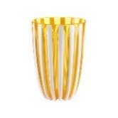 Set of 6 Pinstriped Plastic Tumblers - Made in Italy
