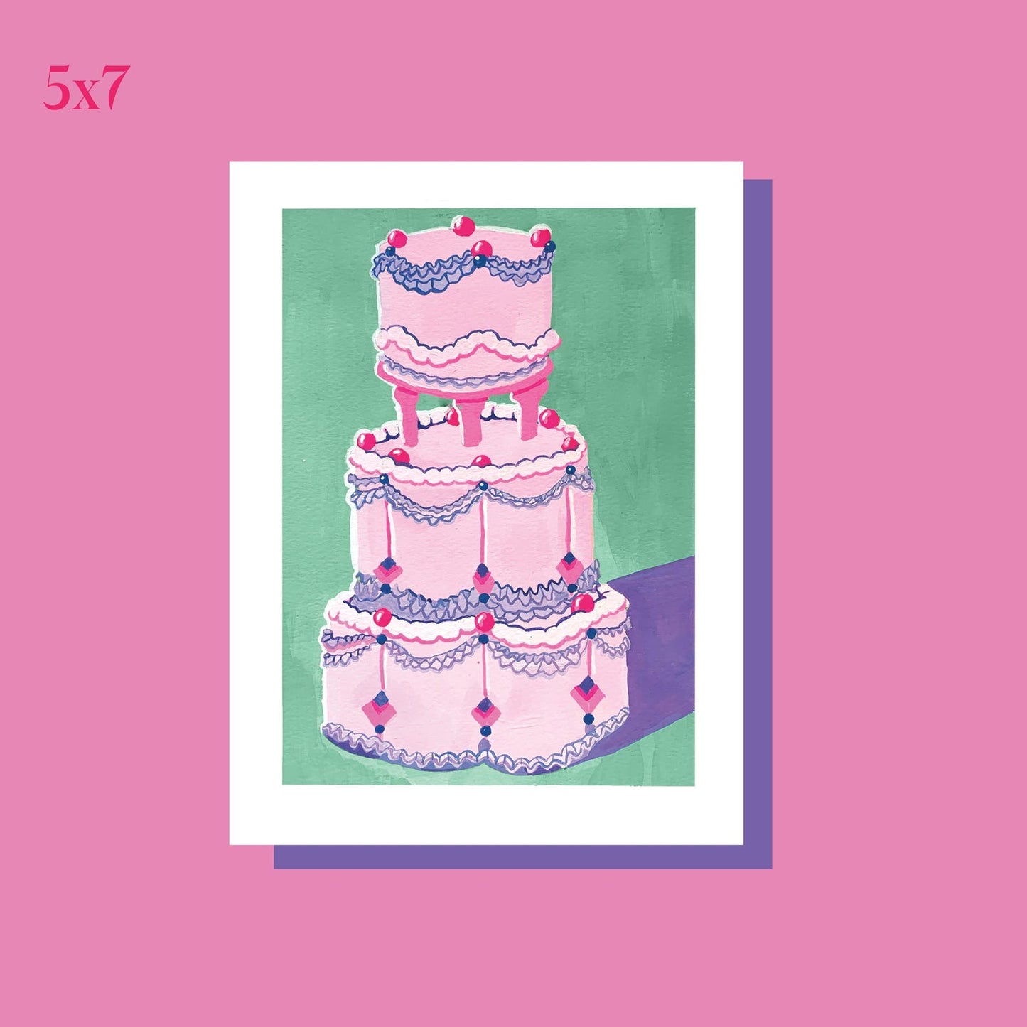 Vintage Cake 5"x7" Print by Stoughton-Raised Artist Chandler Hougan