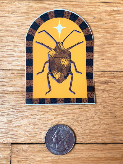 Stink Bug Sticker by Stoughton-Raised Artist Chandler Hougan