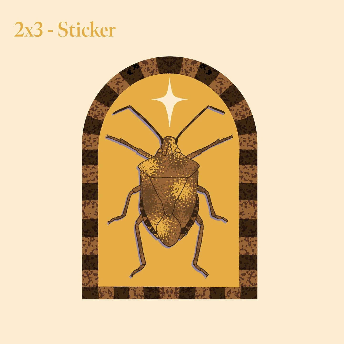 Stink Bug Sticker by Stoughton-Raised Artist Chandler Hougan
