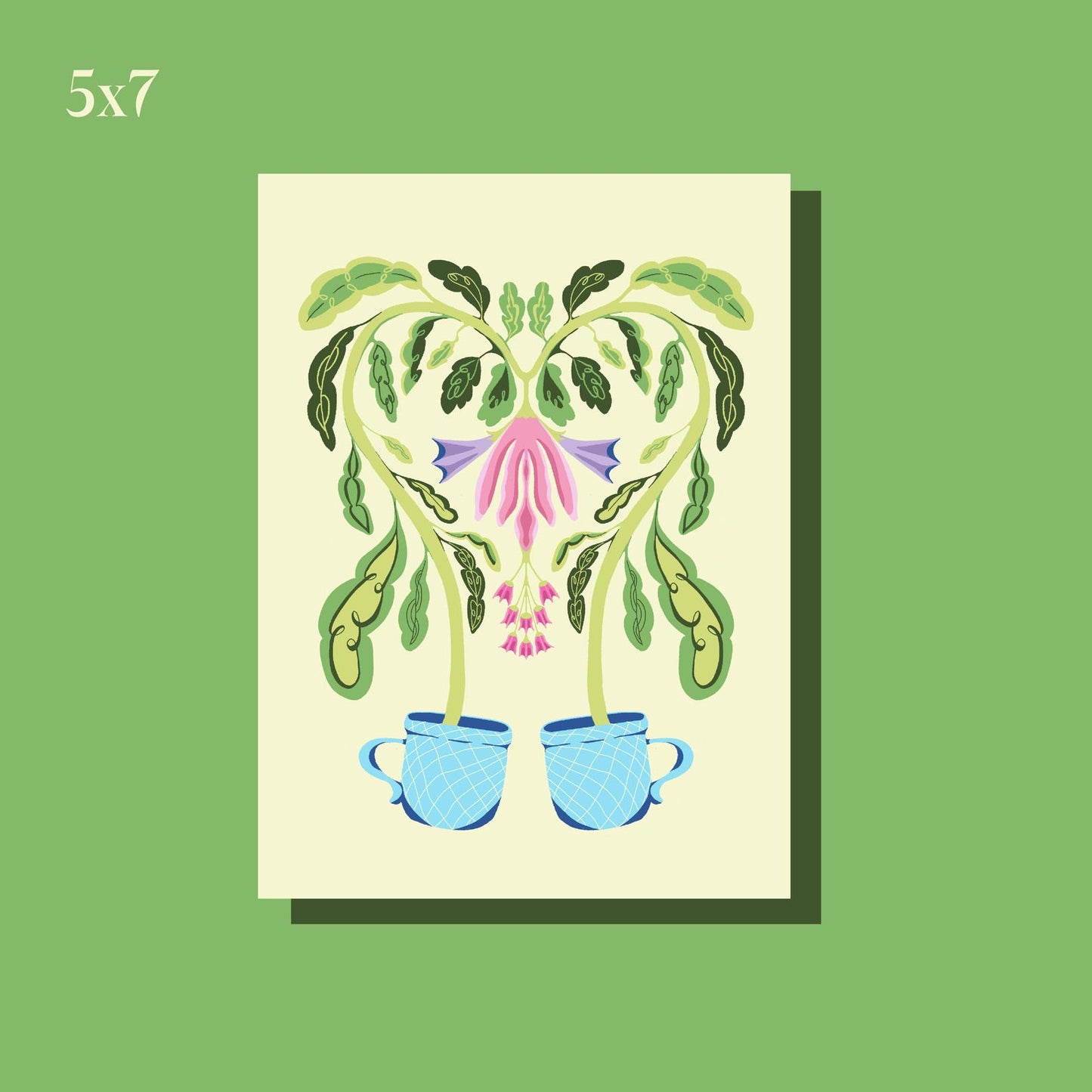 "Sharing a Cup" 5"x7" Print by Stoughton-Raised Artist Chandler Hougan