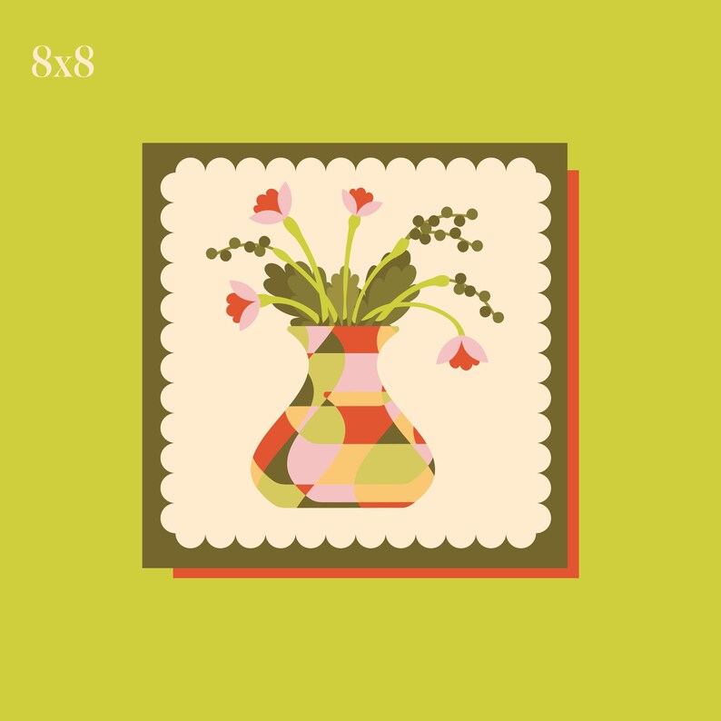 Flower Vase 8x8 Print by Stoughton-Raised Artist Chandler Hougan