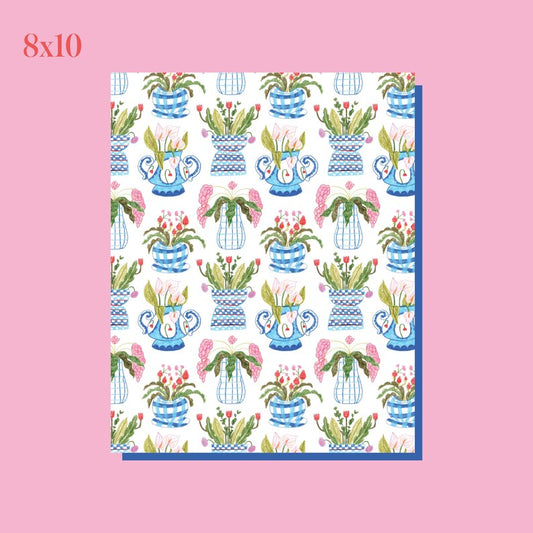 Flower Vase Repeating Pattern 8x10 Print by Stoughton-Raised Artist Chandler Hougan