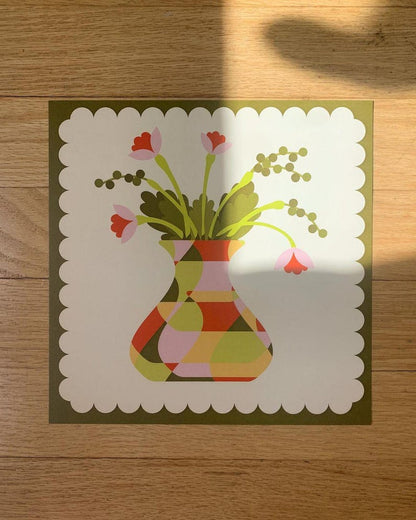 Flower Vase 8x8 Print by Stoughton-Raised Artist Chandler Hougan