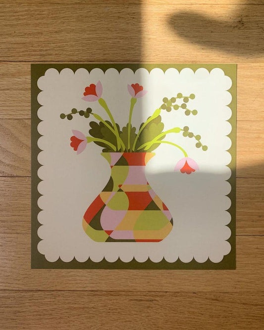 Flower Vase 8x8 Print by Stoughton-Raised Artist Chandler Hougan