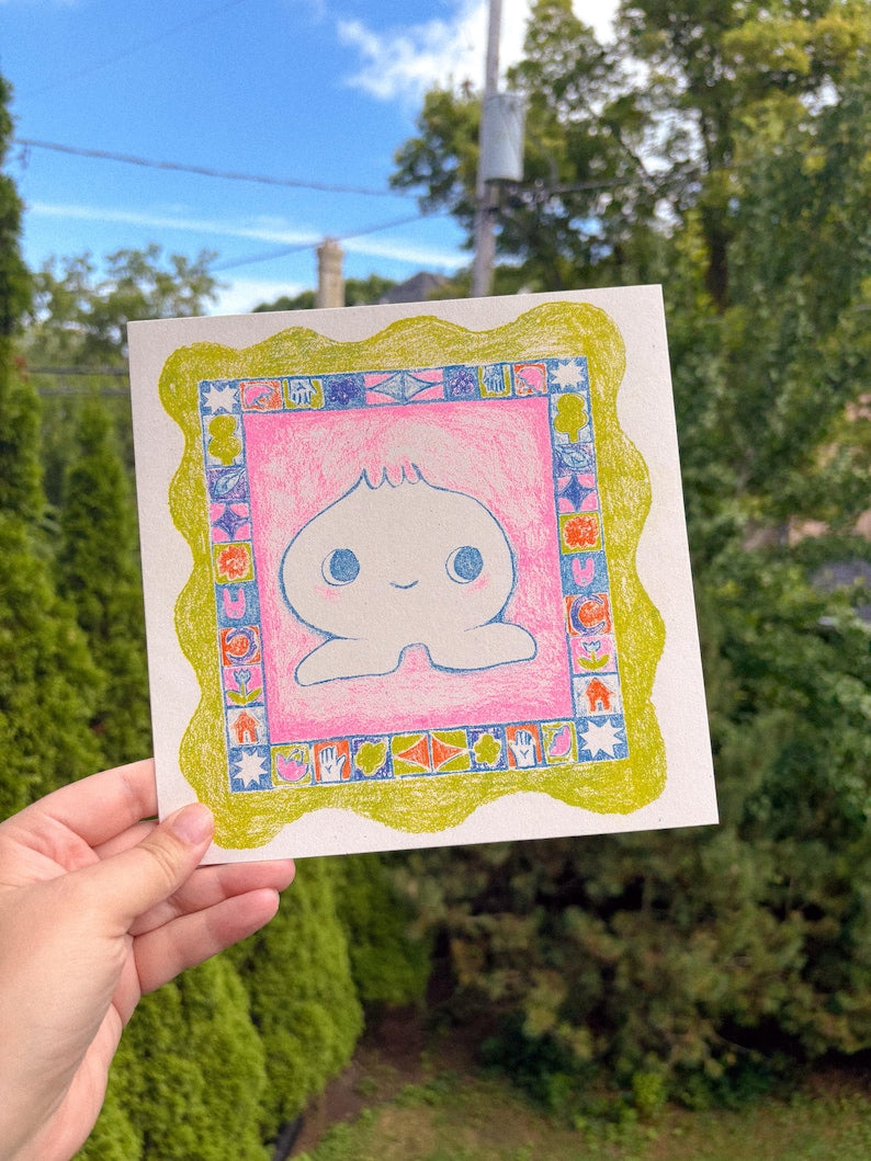 "Onion Guy" Four-Color Risograph Print by Stoughton-Raised Artist Chandler Hougan