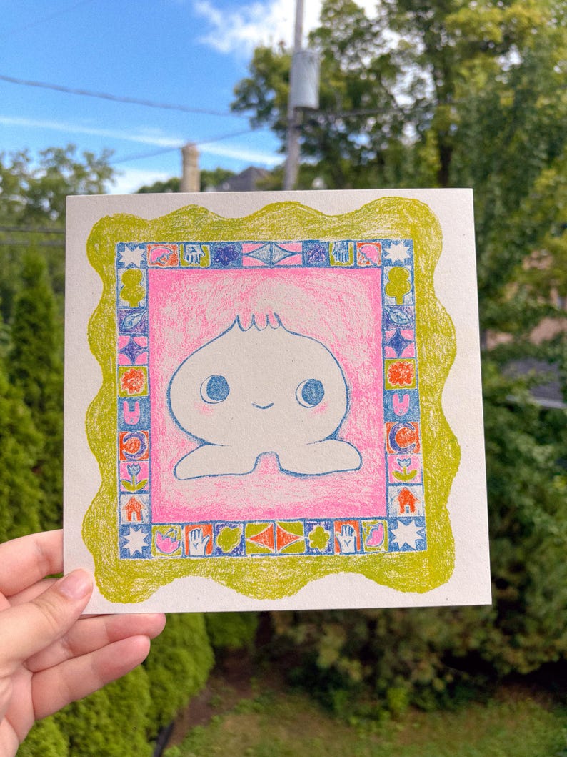 "Onion Guy" Four-Color Risograph Print by Stoughton-Raised Artist Chandler Hougan