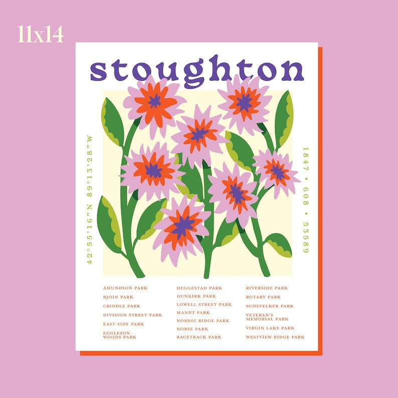 Stoughton Parks & Florals 11"x14" Print by Stoughton-Raised Artist Chandler Hougan
